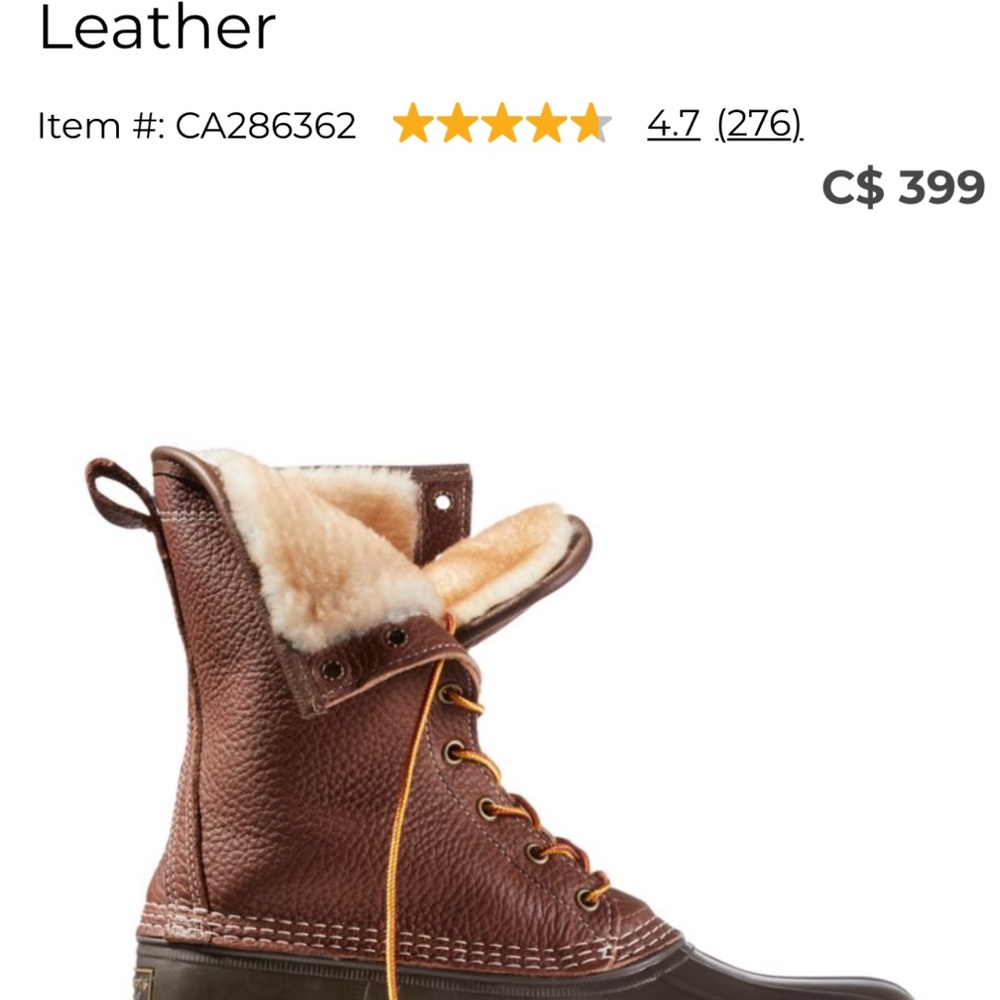 L.L. Bean Brown Leather Men's Boots